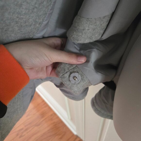 Tuckernuck Grey Wool Blend Full Zip Huntington Poncho Jacket Size OS - Picture 10 of 16